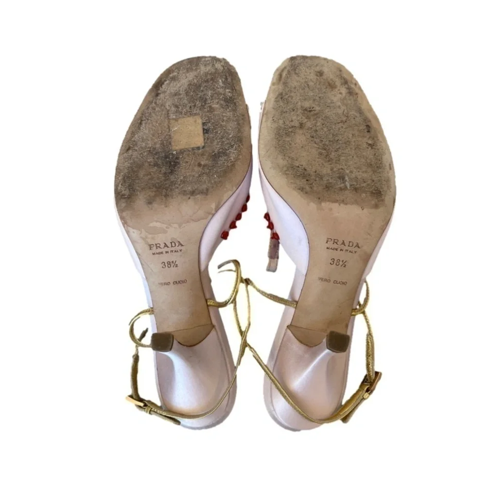 PRADA SANDALS PINK SZ 38 1/2